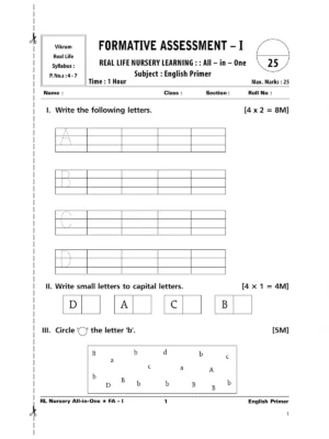 Nursery Exam Paper