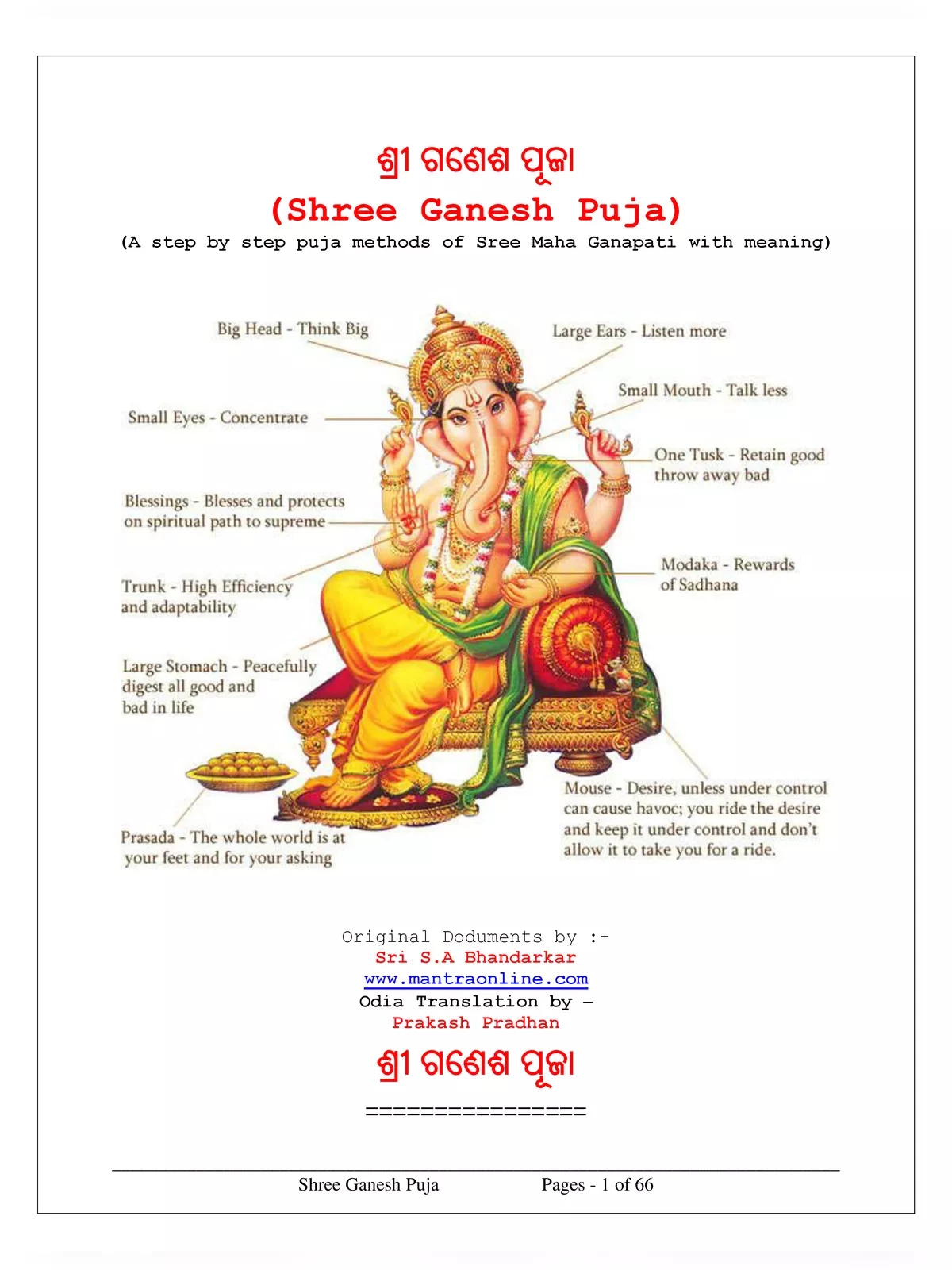 Ganesh Puja Vidhi & Mantra