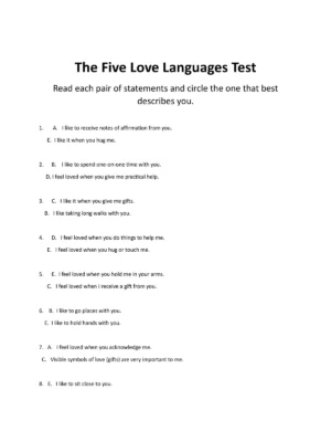 5 Love Languages Test Quiz