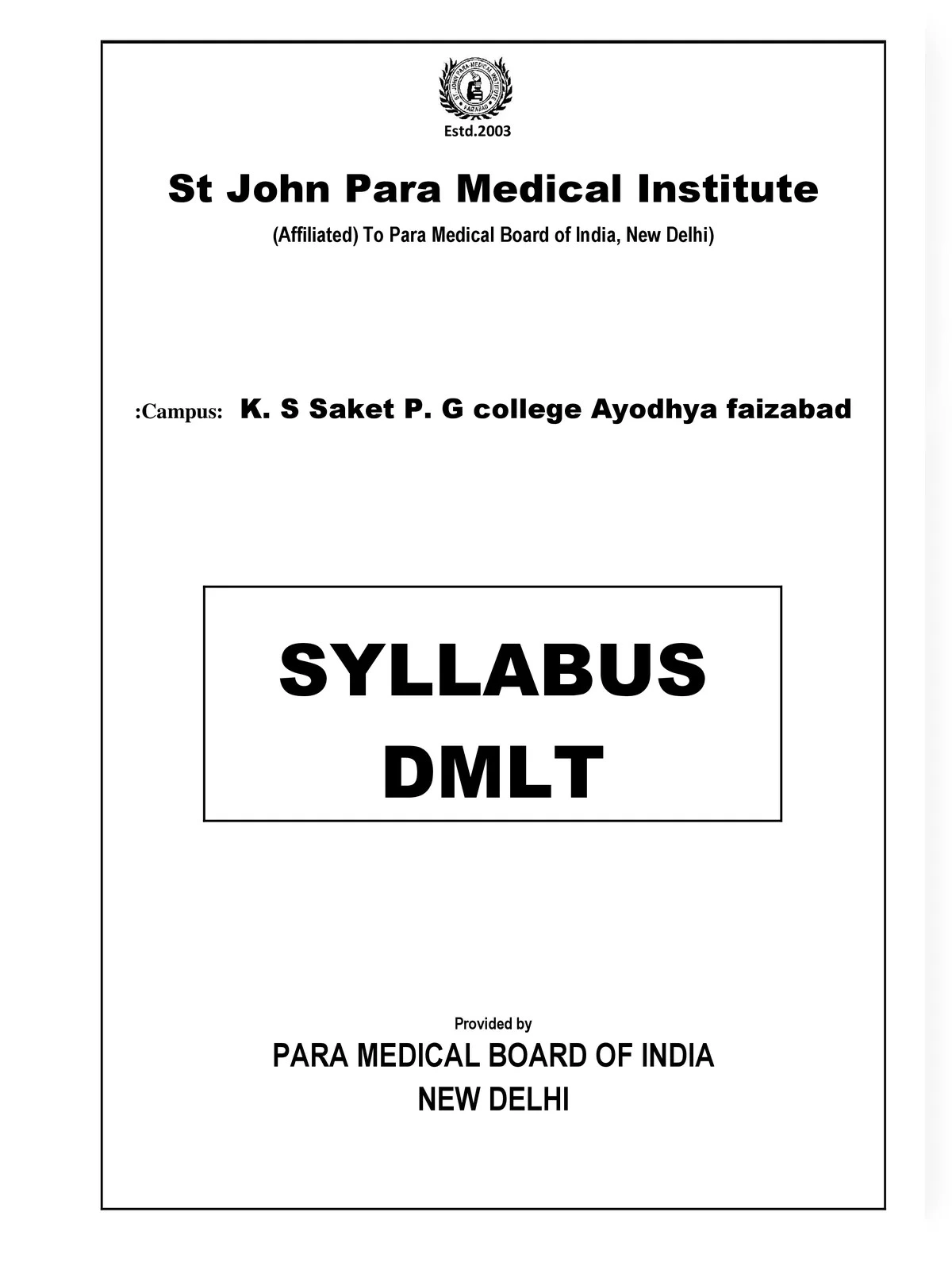 DMLT 1st Year Syllabus [y]