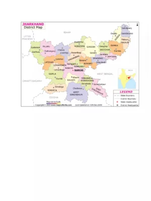 Jharkhand District Map