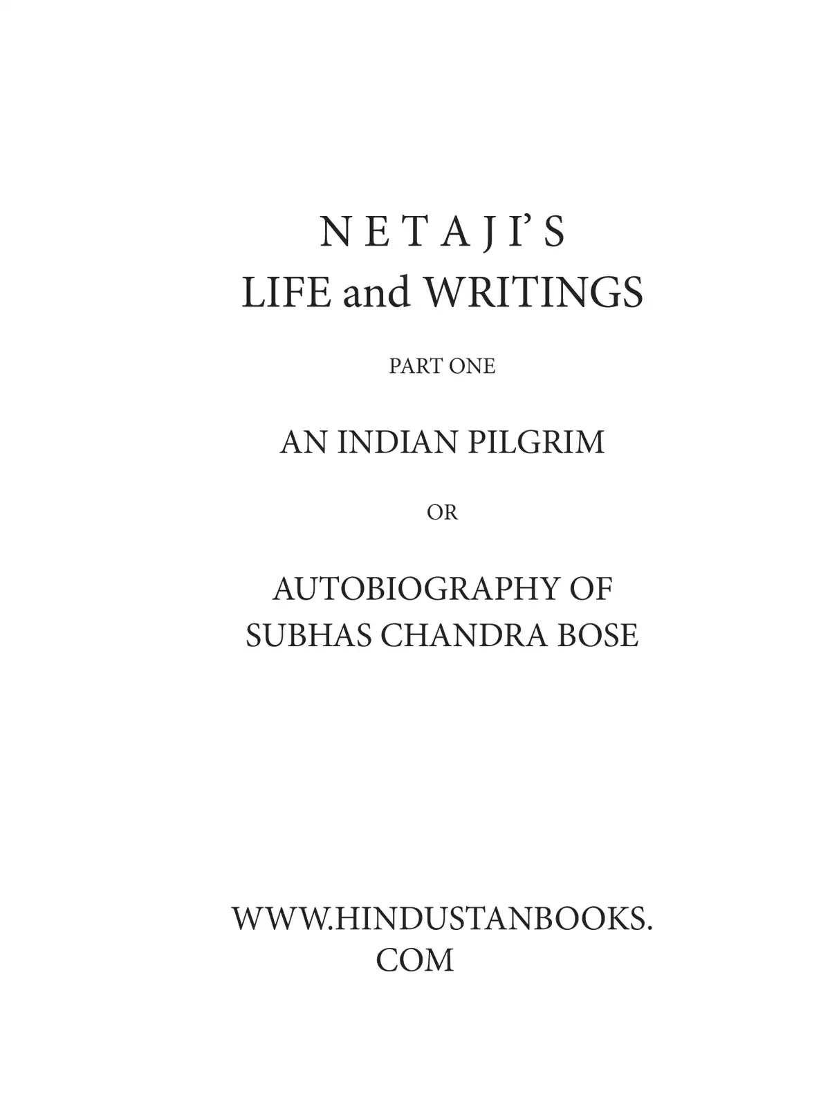 Netaji Subhas Chandra Bose Book