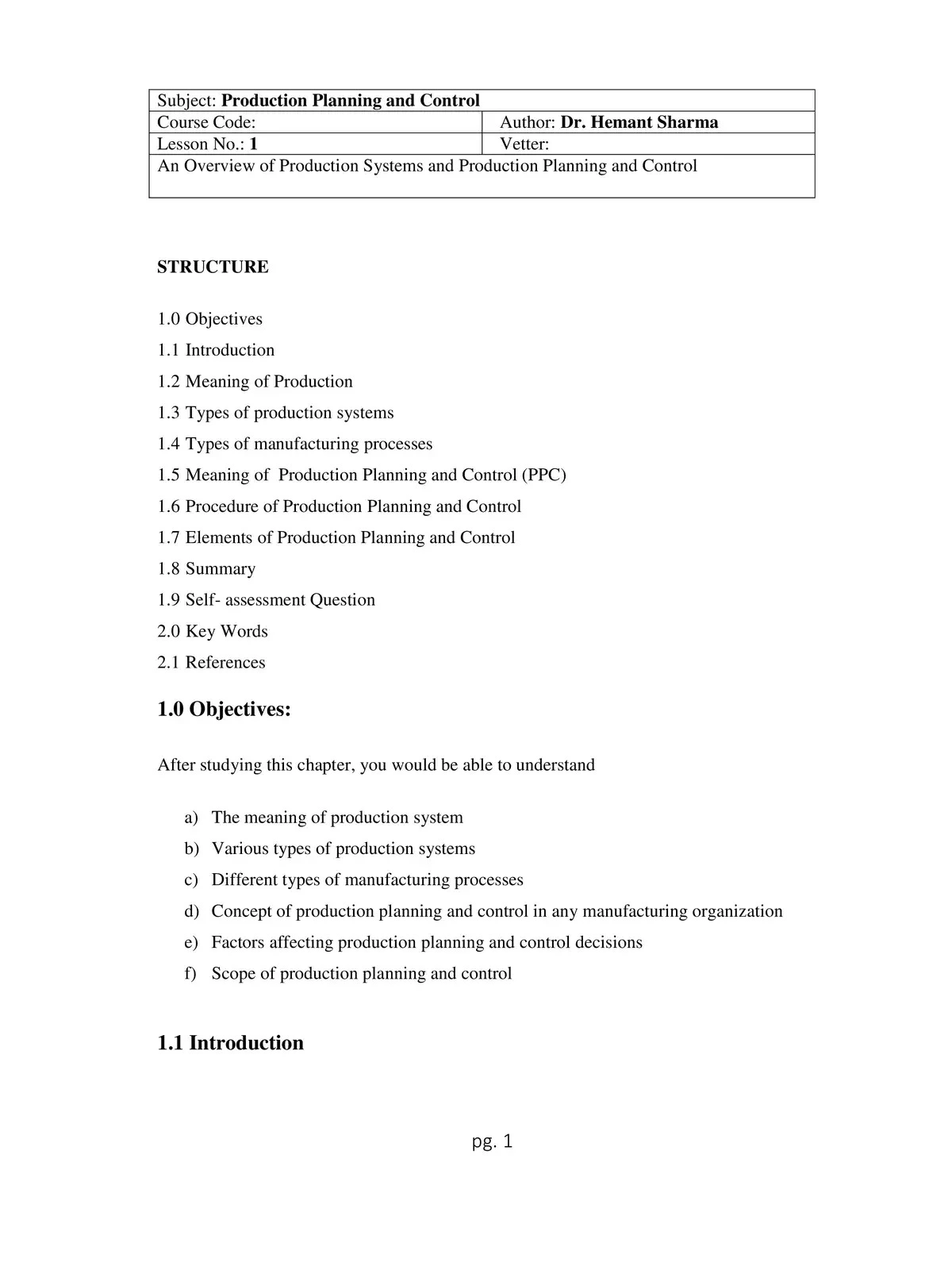 Production Planning and Control Book