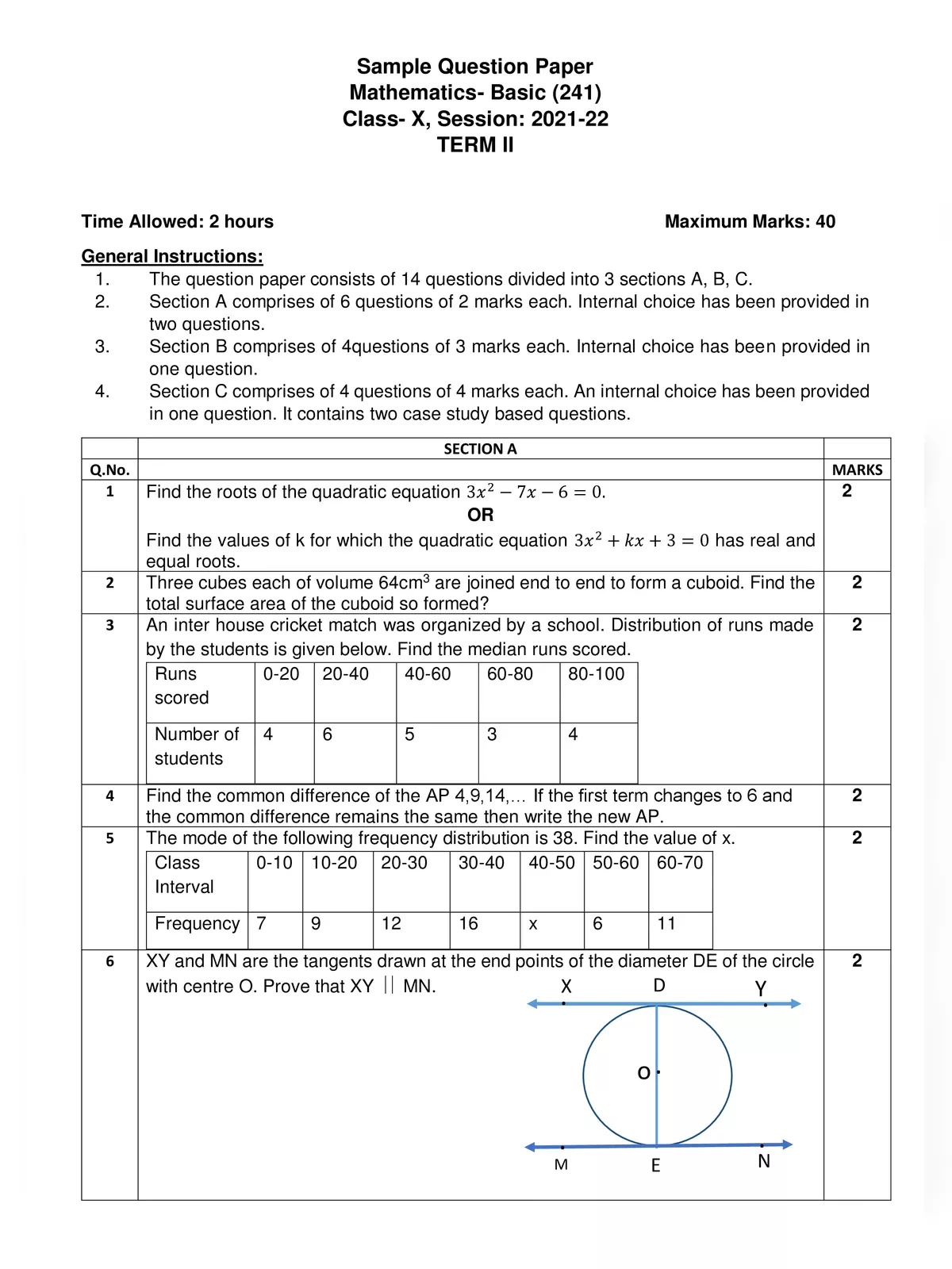 10th Maths Important Question Unit Wise