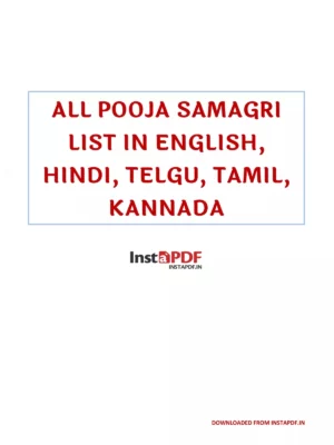 All Pooja Samagri List