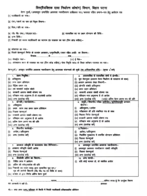 Bihar Pay Slip Request Application Form