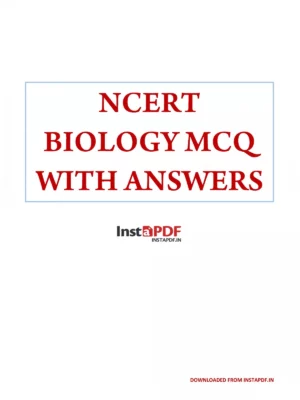 NCERT Biology MCQ with Answers