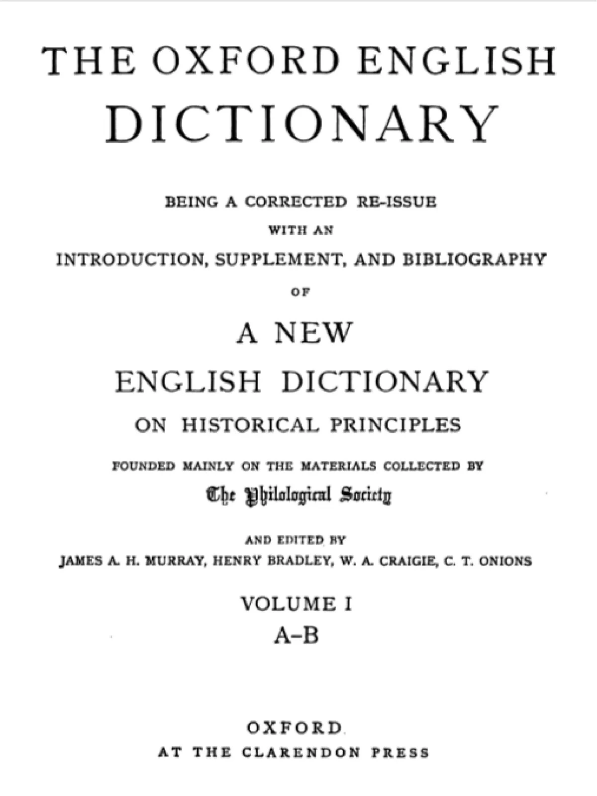 Oxford English Dictionary