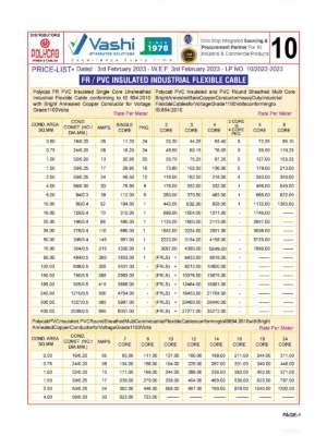 Polycab Armoured Cable Price List [y]