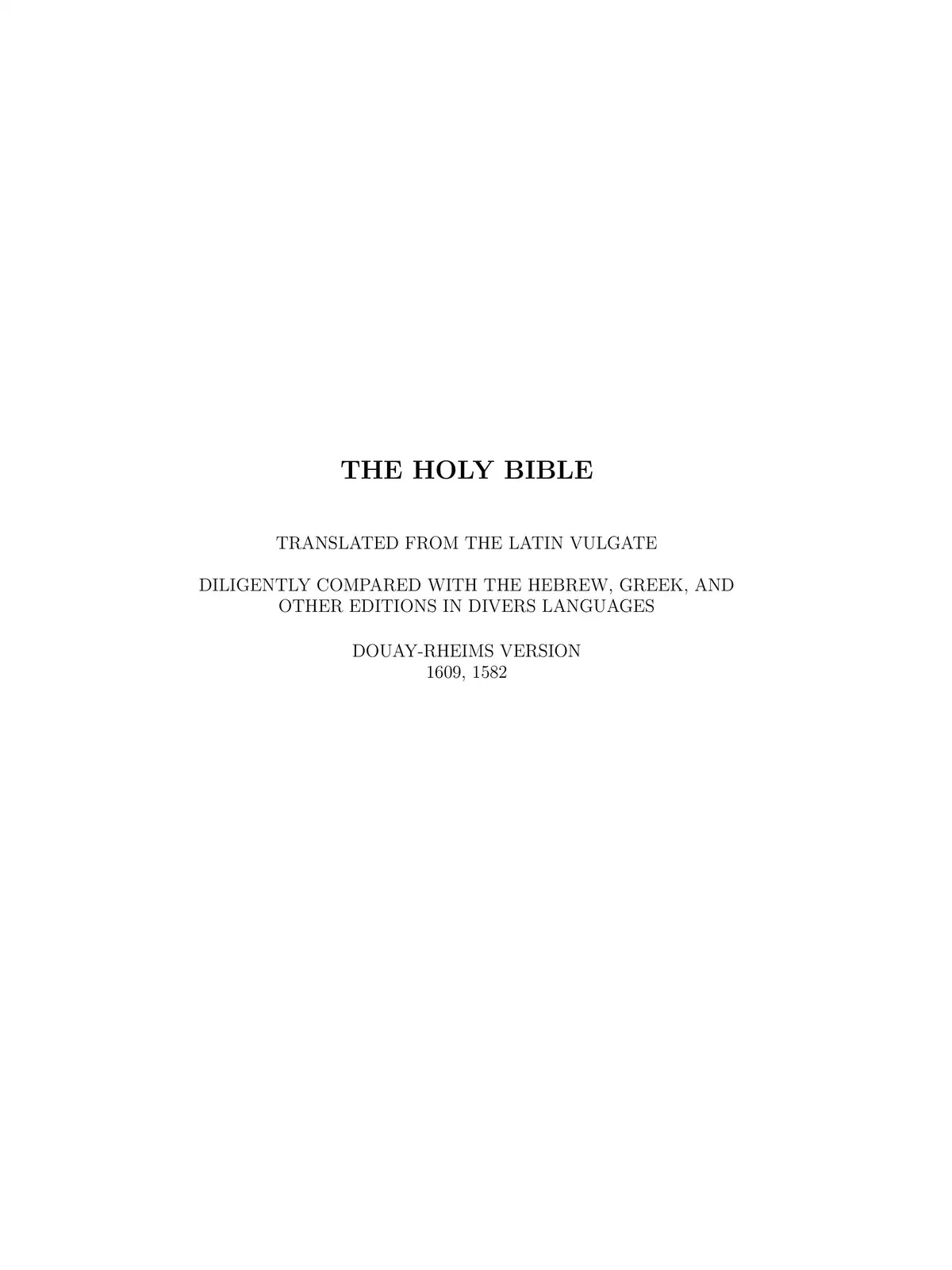 The Holy Bible Download