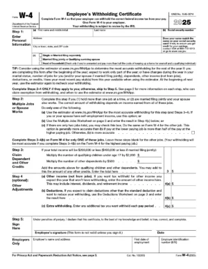 2025 W 4 Form Printable