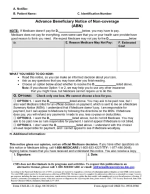 ABN Form in Medical Billing