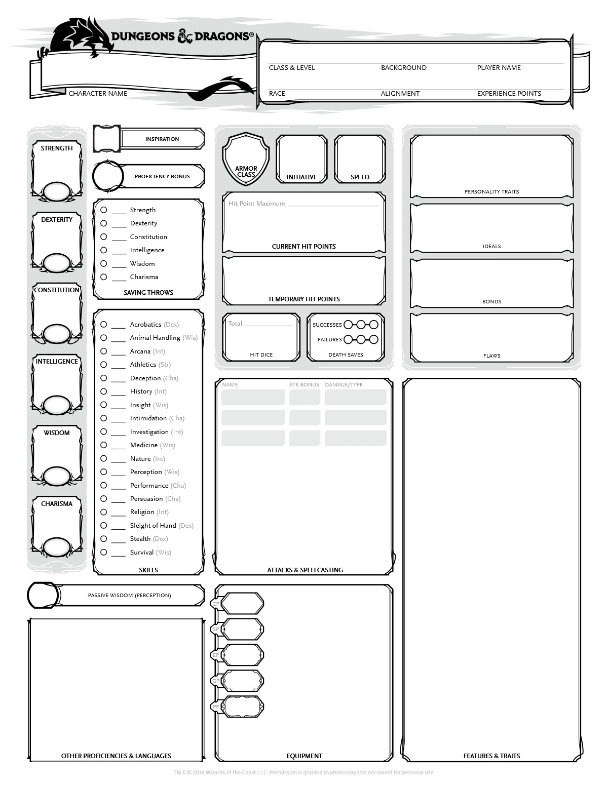 DND Character Sheet