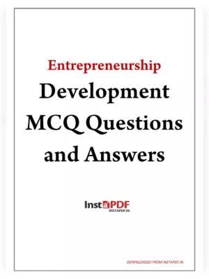 Entrepreneurship Development MCQ Questions and Answers