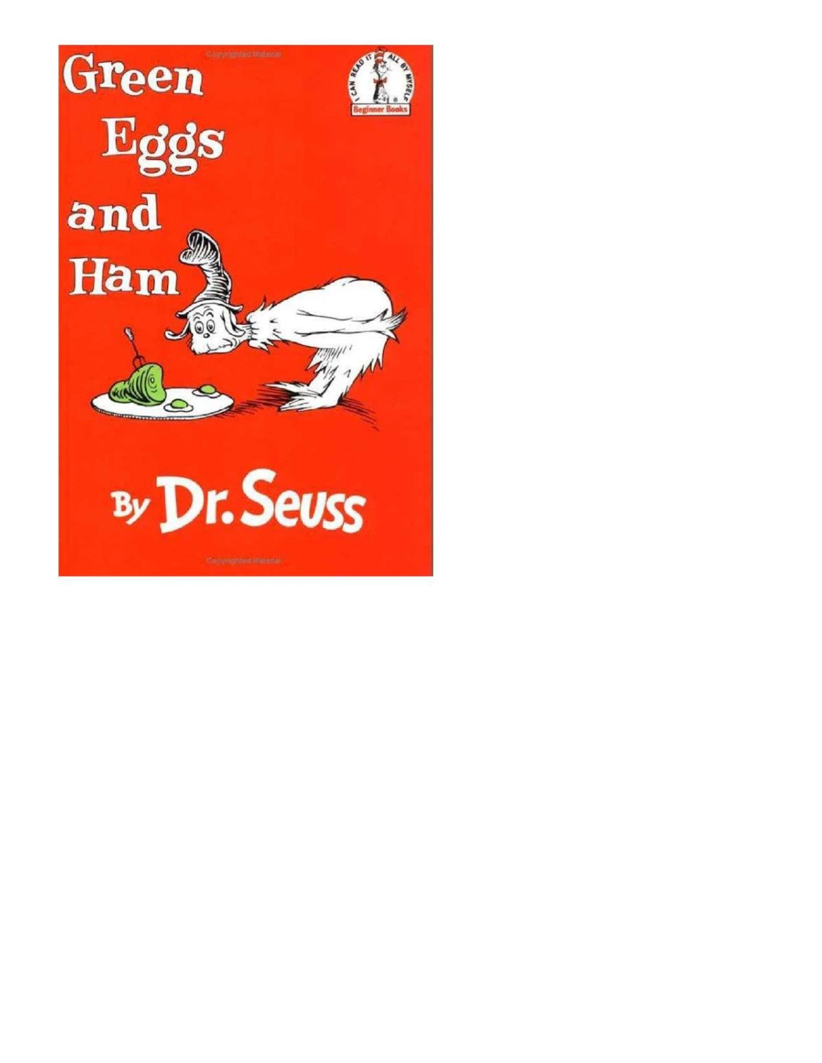 Green Eggs and Ham Book