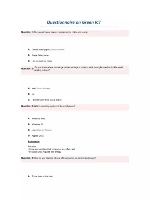 Green Technology MCQ