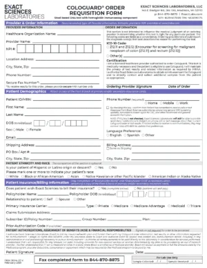 Cologuard Order Form