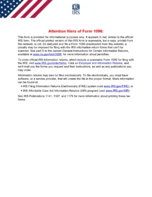 Form 1096 IRS