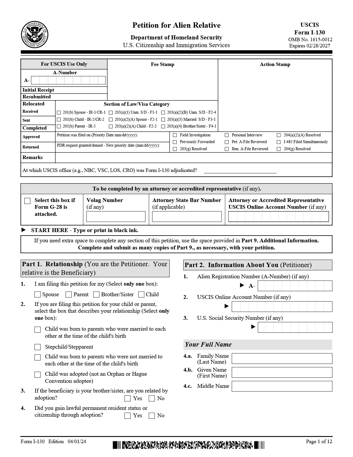Form i-130