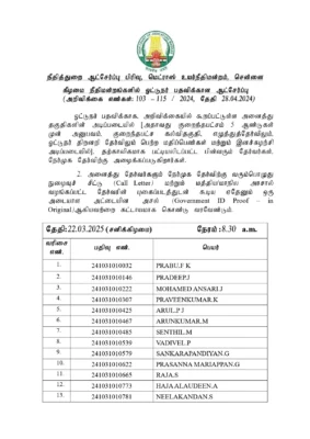 MHC Selection List 2025