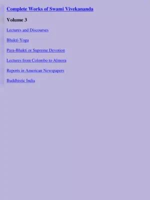 Complete Works of Swami Vivekananda Book Volume 3