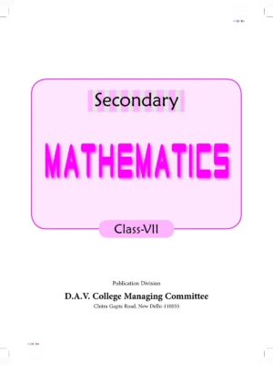 DAV Class 7 Maths Book