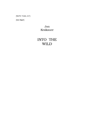 Into the Wild Book