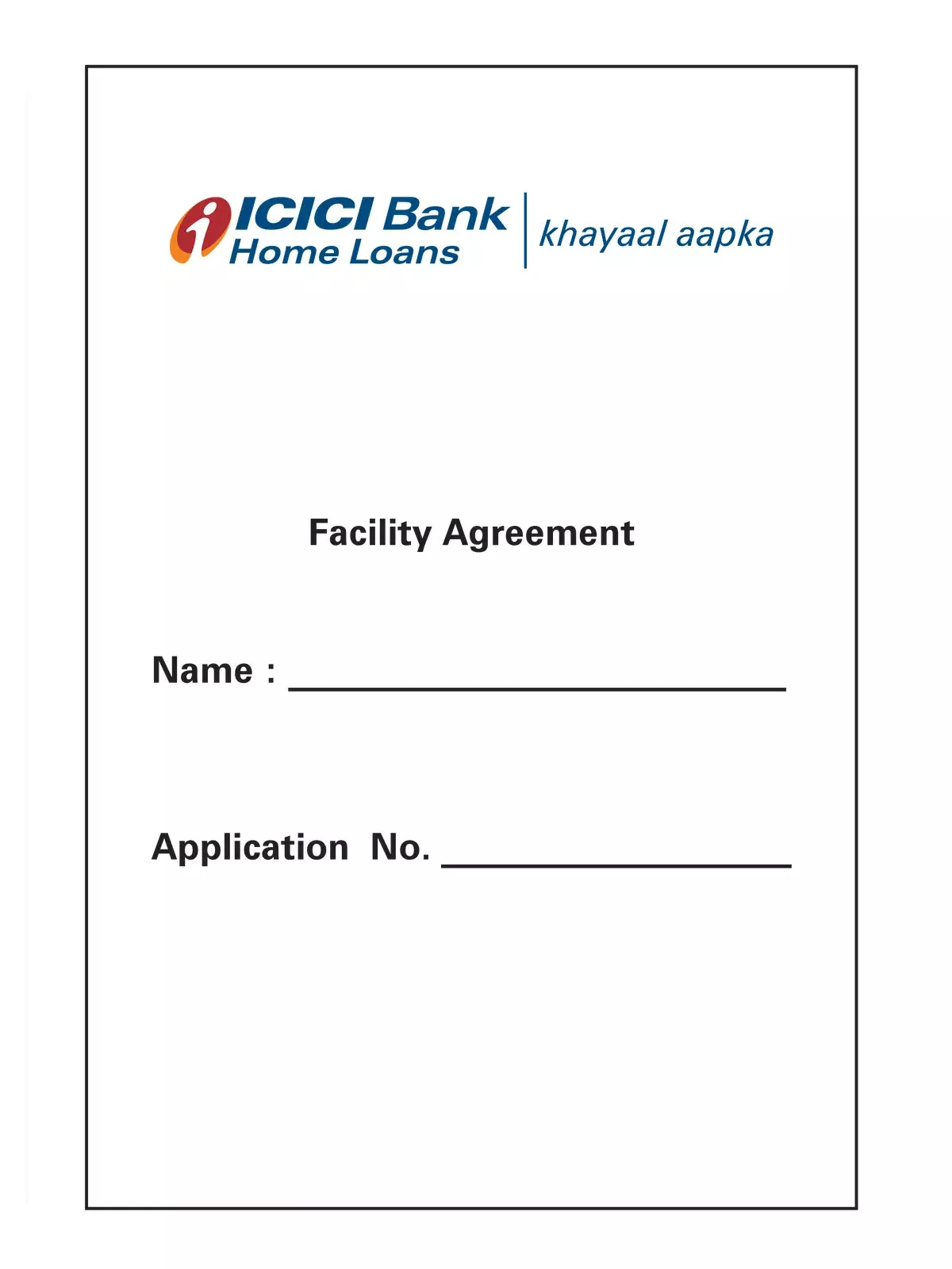 ICICI Bank Home Loan Application Form