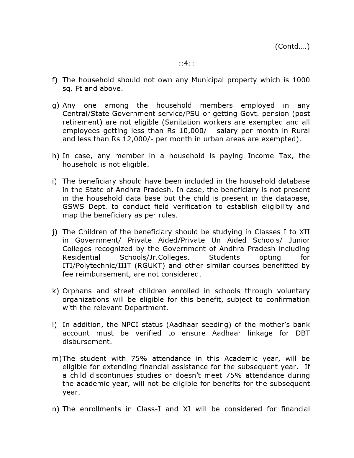 Thalliki Vandanam Eligibility List 2025