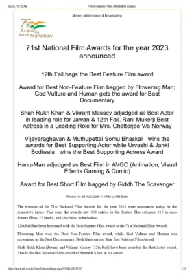 70th National Film Awards Winners List