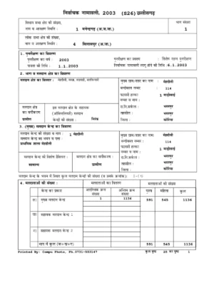 Chhattisgarh Voter List 2003